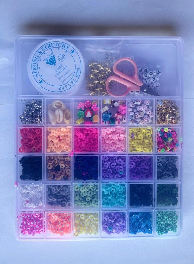 Nilzone Bracelet Making Kit, BeadColors PonyBeads Friendship Bracelet Kit Smile FaceBeads LetterBeads for Jewelry Making, Arts Crafts Gift for Girls Age 6-12 (Bracelet Kit D - 003) - Image 2